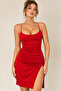 Slit Backless Mini Stylish Dress with Tie Detail - 3