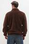 Zippered Stand Collar Double Pocket Plush Coat - 8