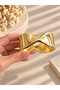 Gold Color Wide Clamp Bracelet – Wavy Modern Design Women's Bracelet