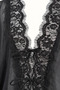 Lace Detail Black Transparent Voile Shirt - 2
