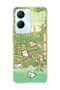 Vivo Y18 Compatible Bamboo Forest Dogs Printed Transparent Phone Case