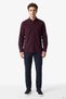 Men's Burgundy Regular Fit Velvet Shirt - 2