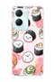 Vivo Y18 Compatible Cute Sushi Printed Transparent Phone Case