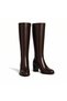 Brown Leather Below the Knee Women's Classic Boots - 3