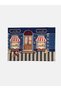 Lcw Home Navy Blue Striped Patterned Double Cotton Duvet Cover Set - 5