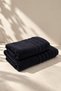 Black Towel Set of 2 |   70X140 cm Bath Towel + 50X100 cm Hand-Face Towel |   Soft Textured - 4