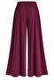 Modal Pants with Elastic Waist in Plum Color - 3322 - 2
