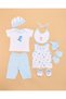 Baby Boys Blue And White 8 Piece Gift Set