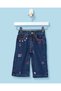 Infant Girls Navy Embroidered Jeans