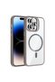iPhone 14 Pro Max Case with Camera Stand, Magsafe Supported, Transparent Back, Silicone