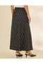 Women Black Checked Maxi Skirt - 3