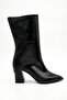 Women's Special Removable Croco Design Short Boots - Thick Heeled Pointed Toe Zippered Boots - Short Boots