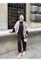 Women's Hijab Pants-Sweat Bottom Top Modal Two-Piece Set - 4