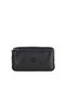 Faux Leather Stylish Handheld Portfolio and Wallet Bag - Black
