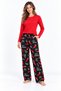 Women's 100% Cotton Long Sleeve Pepper Patterned Pajama Set