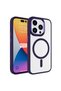 iPhone 15 Pro Max Case Magsafe Transparent Back Face Camera Raised Silicone - 5