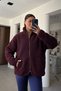 جاكيت بجيوب جانبية وسحاب - بلون البرقوق MÜRDÜM - 2