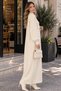 Pearl Detailed Knitwear Dress K3084 Ecru - 3