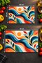 Glass Cutting Board Retro Pop Colorful Wavy Abstract Themed - Glass Cutting Board |   20cm X 30cm - 5