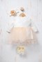 Baby Girl Floral Detailed Tulle Mevlüt Dress - with Shoes and Bandana Gift (Inner Bodysuit Included) - 7
