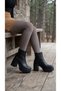 Simple High Thick Heeled Women's Short Boots with Side Zipper - 7