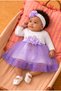 Baby Girl Floral Detailed Tulle Mevlüt Dress - with Shoes and Bandana Gift (Inner Bodysuit Included) - 2