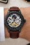 Automatic Men's Wristwatch Leather Cord Steel Case with Bracelet Gift Coffee Sdcms1113 - 2