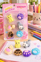 Eraser 6 Pieces Cat Figured Eraser Set with Paws and Kittens Set Vd062