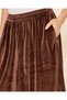 Women Brown Velvet A-Line Skirt - 4