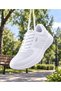 Women's White Casual Mesh Anorak Laced Lightweight Sneaker Comfortable Running Shoes with Anti-Slip Soles - 2