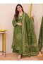 Navika Green Bandhani Print Kurta Set - ALV2172 | Green-Size:2XL-44-Inches - 5