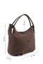 Women's Brown Suede Shoulder Bag - 3