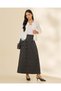 Women Black Checked Maxi Skirt - 4