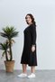 Women's Long Sleeve V-Neck Dress - 2