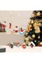 Christmas Decorative Miniature Wooden Ornaments Set of 24, New Year Pine Tree Rustic Ornament Figures - 2
