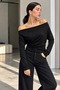 Women's Madonna Collar Draped Modal Long Sleeve Blouse My3535