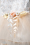 Baby Girl Floral Detailed Tulle Dress with Inner Bodysuit, Shoes and Bandana as a Gift - 7
