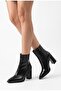 Women's Special Removable Croco Design Short Boots - Thick Heeled Pointed Toe Zippered Boots - Short Boots - 6