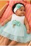 Baby Girl Floral Detailed Tulle Mevlüt Dress - with Shoes and Bandana Gift (Inner Bodysuit Included) - 3