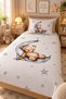 Children's Cotton Pique Set 150X230 cm with Bear Pattern Sleeping on the Moon - 2