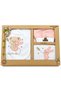Baby Girl Teddy Bear Rabbit Patterned Organic Cotton White Color Boxed Five-Piece Bodysuit Set Hospital Release - 2