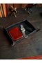 Collector Luxury Genuine Leather Valet Tray.Desktop Organizer,Key Holder Wallet Watch Tray - 4