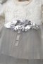 Baby Girl Floral Detailed Tulle Dress with Inner Bodysuit, Shoes and Bandana as a Gift - 7