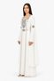 Women's Long Caftan with Shiny Stones and Extended Sleeves Above Wrist Model 04 - 2