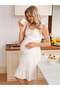 Rochie mini, alb - 4
