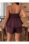 Short jumpsuit, cherry red - 2