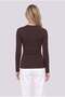 Women's Viscose Slim Fit Long Sleeve T-Shirt Brown - 2