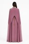 Women's Long Caftan with Hand Embellishments and Open Book Style Collar, Model 03 - 4
