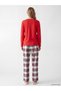Two Mt Shop Quality Lcw Dream Green Printed Long Sleeve Women's Pajama Set - 4