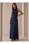 Rochie maxi, albastru - 4